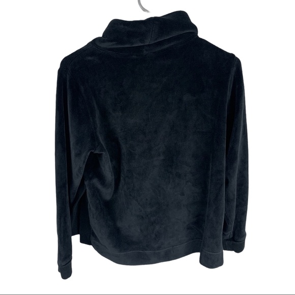 Athleta Double Cozy Fuzzy Funnel Neck Sweatshirt / Sweater | Black | Women’s XXS - Picture 3 of 9